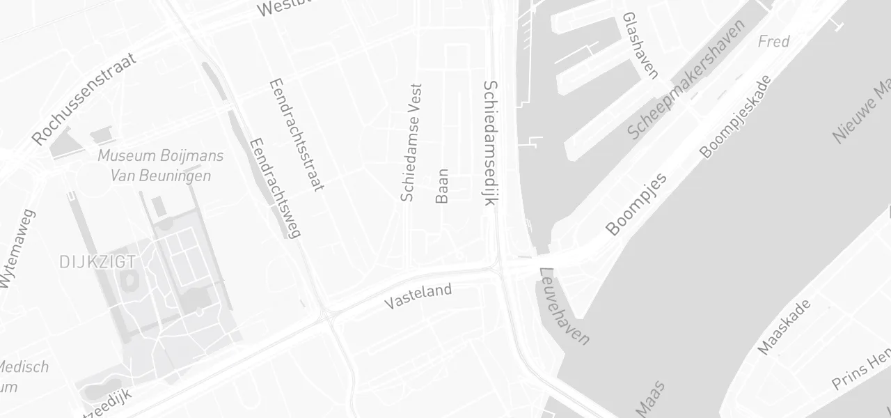 Kaart met de locatie van 1op1cursus aan de Baan 168, Rotterdam