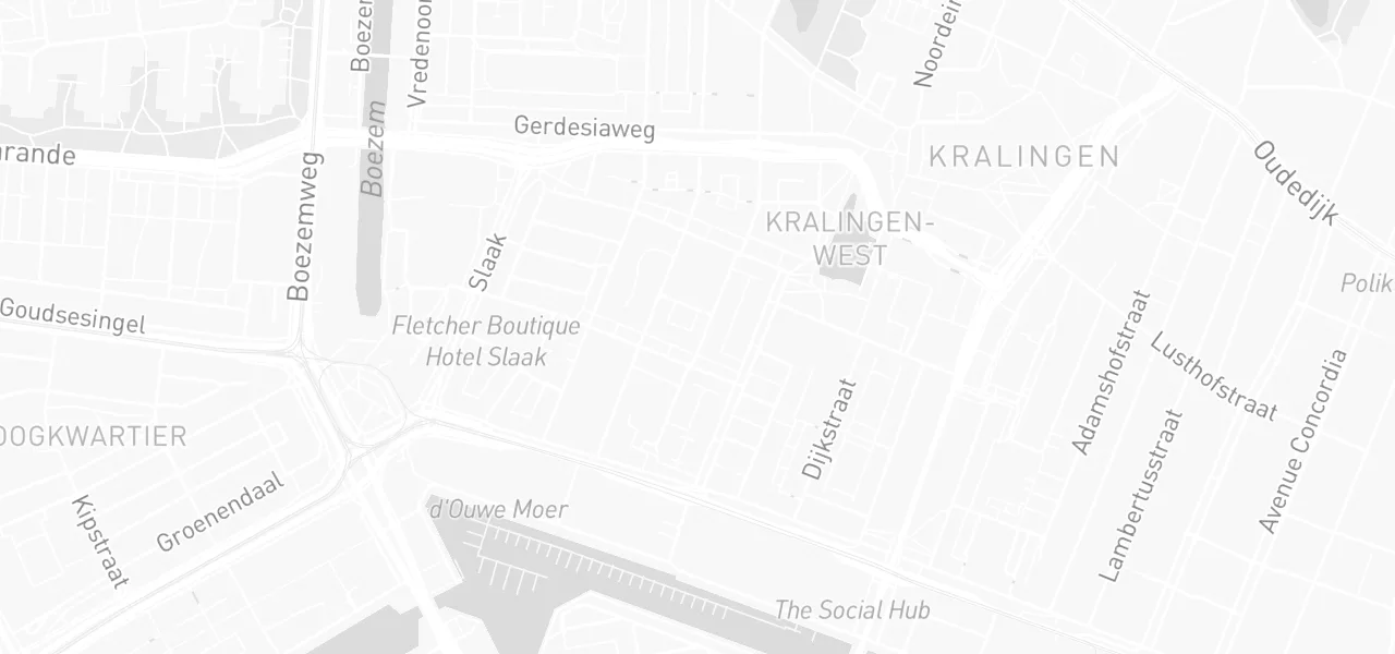 Kaart met de locatie van Autorijschool Het Keerpunt aan de Vlinderstraat 27, Rotterdam