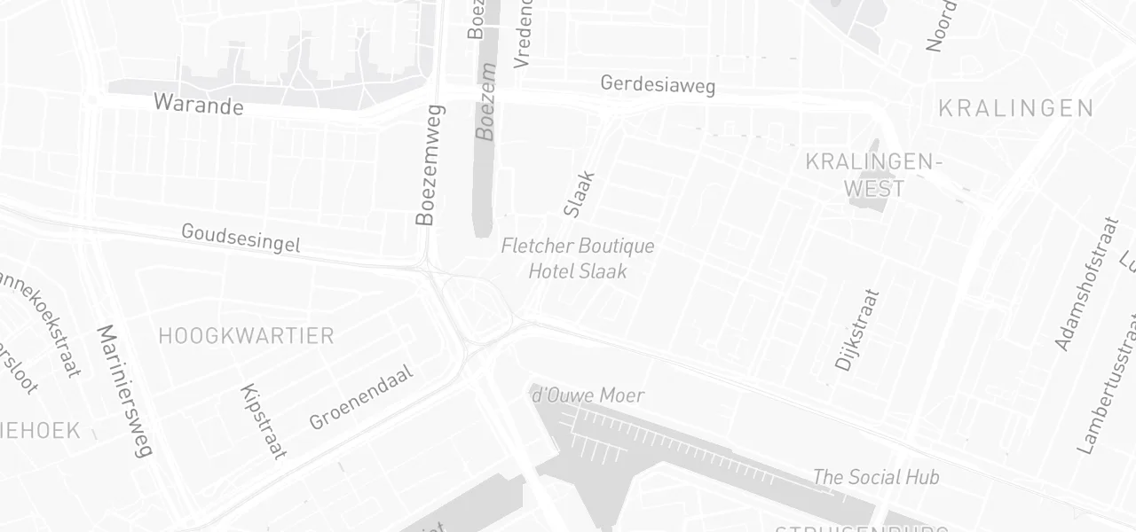 Kaart met de locatie van Ben & Eddy's rijopleidingen aan de Slaak 86, Rotterdam