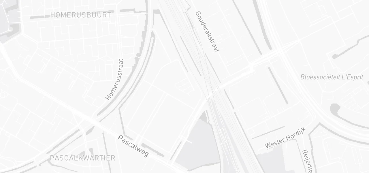 Kaart met de locatie van Ben & Eddy's rijopleidingen aan de Alblasserdamstraat 10-028, Rotterdam