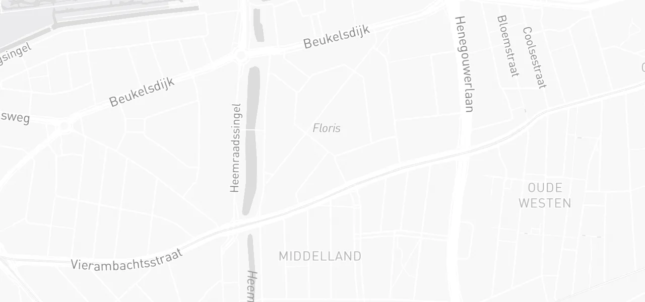Kaart met de locatie van Collectieve inkoop Organisatie Rijscholen aan de Witte van Haemstedestraat 9b, Rotterdam