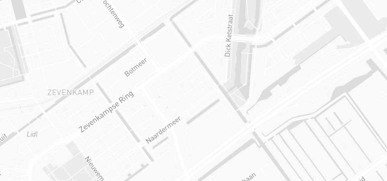 Kaart met de locatie van DBM Autorijschool aan de Kadoelermeer 69, Rotterdam