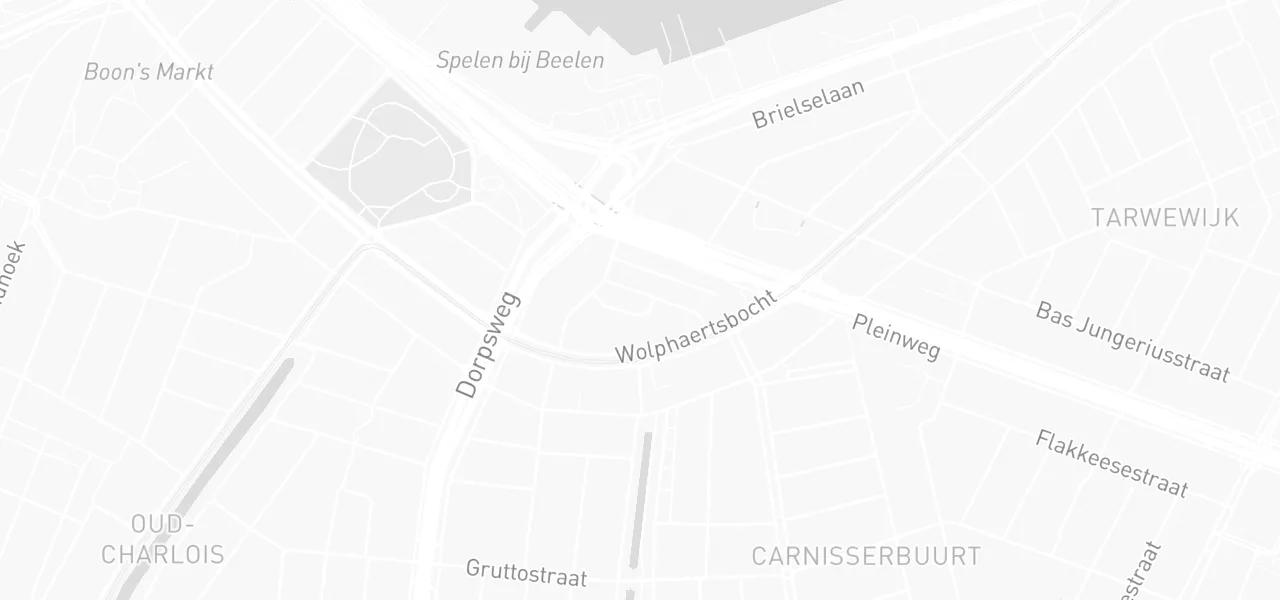 Kaart met de locatie van Garage Isra aan de Van Oestendestraat 24-26, Rotterdam