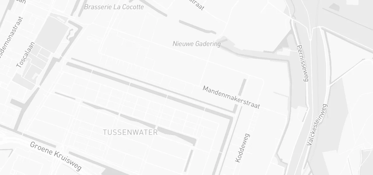 Kaart met de locatie van Hoogvliet Theorie aan de Rotterdam