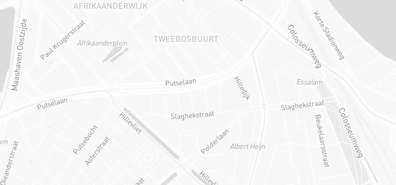 Kaart met de locatie van Motorrijschool Demo aan de Putselaan 36, Rotterdam