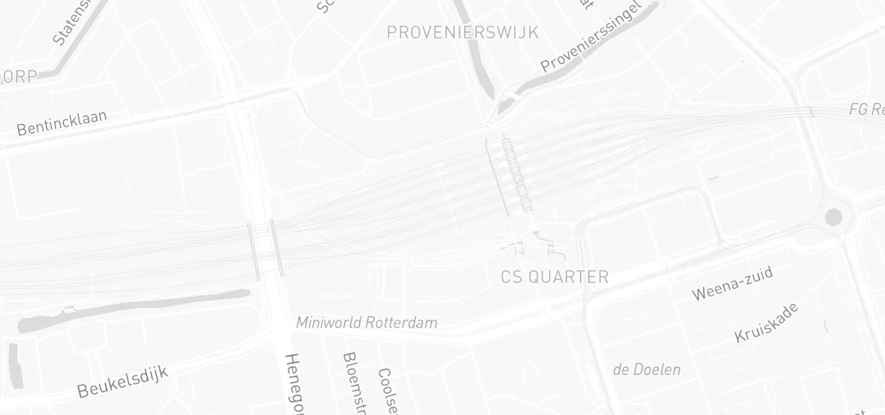 Kaart met de locatie van NXXT Rijschool Rotterdam aan de Rotterdam
