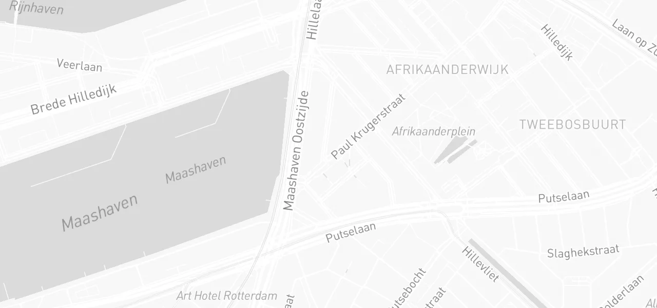 Kaart met de locatie van Pasfoto Rotterdam Zuid aan de Paul Krugerstraat 157, Rotterdam