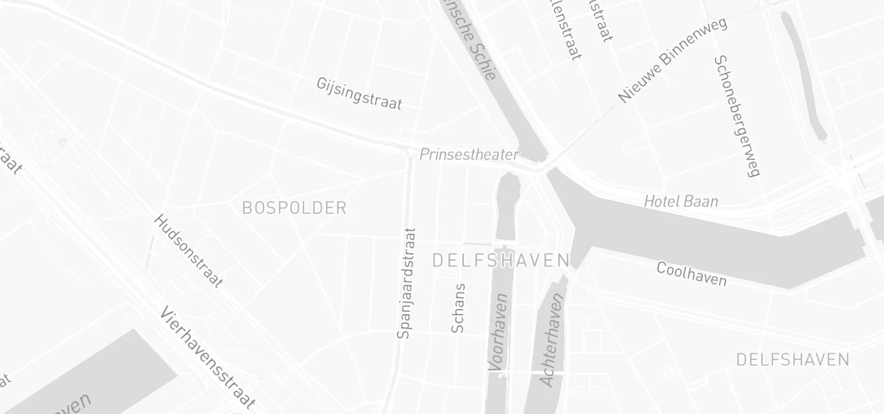 Kaart met de locatie van Rijschool Confiance aan de Watergeusstraat 28, Rotterdam