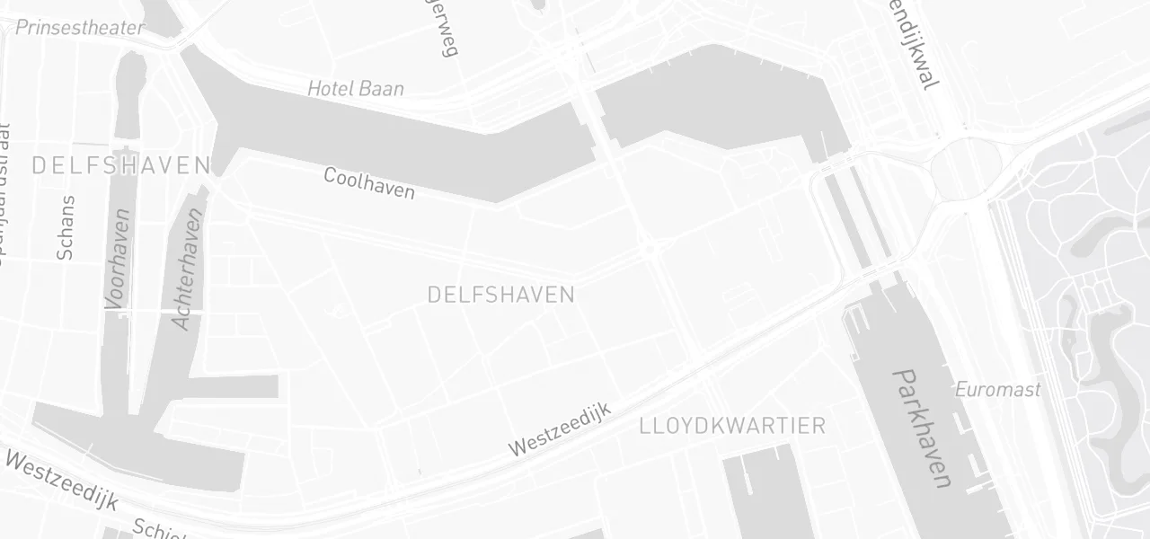 Kaart met de locatie van rijschool De Maas aan de Rotterdam