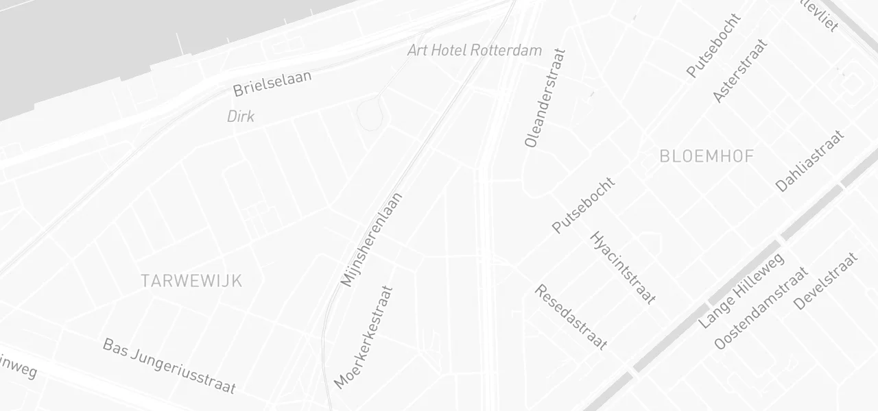 Kaart met de locatie van Rijschool DITTA aan de Moerkerkestraat 27, Rotterdam