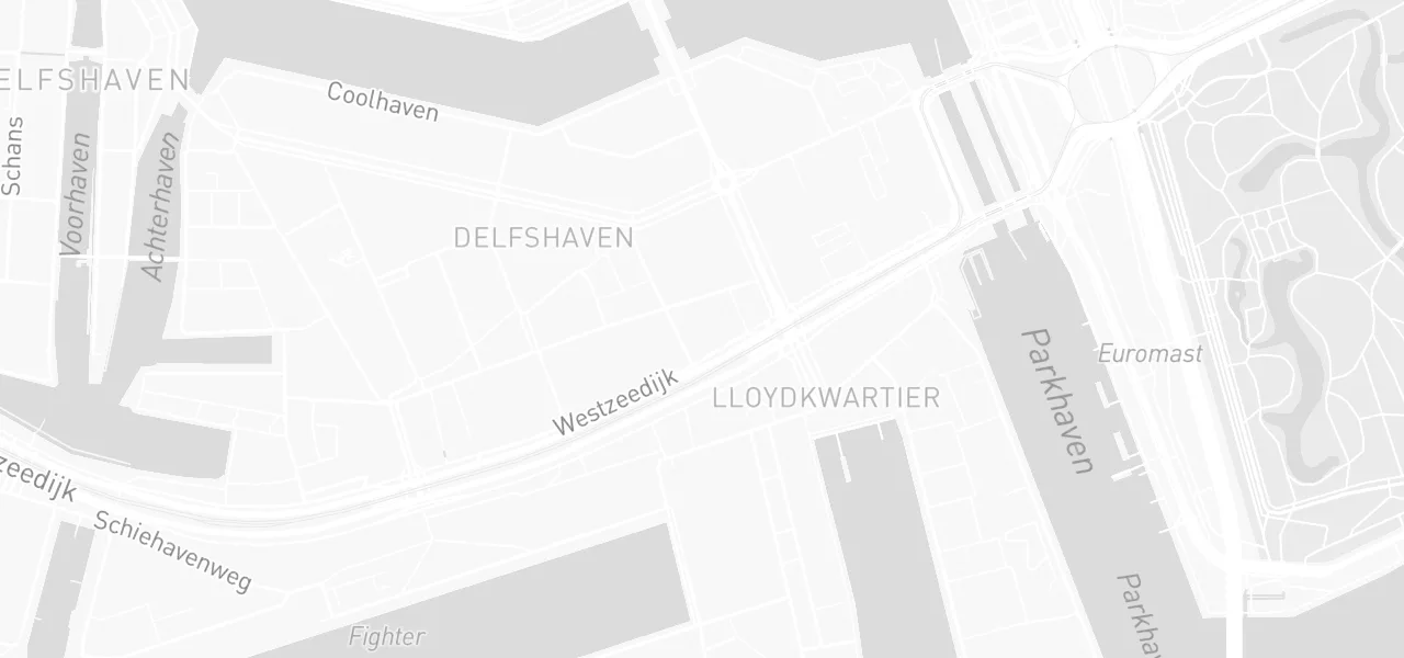 Kaart met de locatie van Rijschool Dok aan de Rotterdam