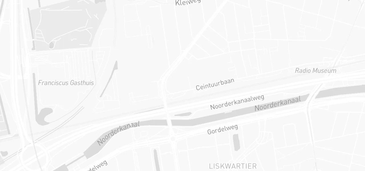 Kaart met de locatie van rijschool Enroute aan de 1Box, Ceintuurbaan 213, Rotterdam