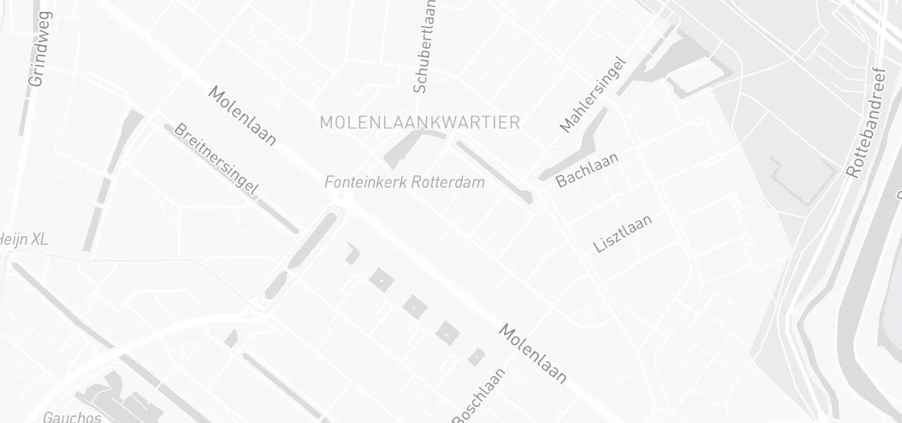 Kaart met de locatie van Rijschool Hillegersberg aan de Obrechtlaan 20, Rotterdam