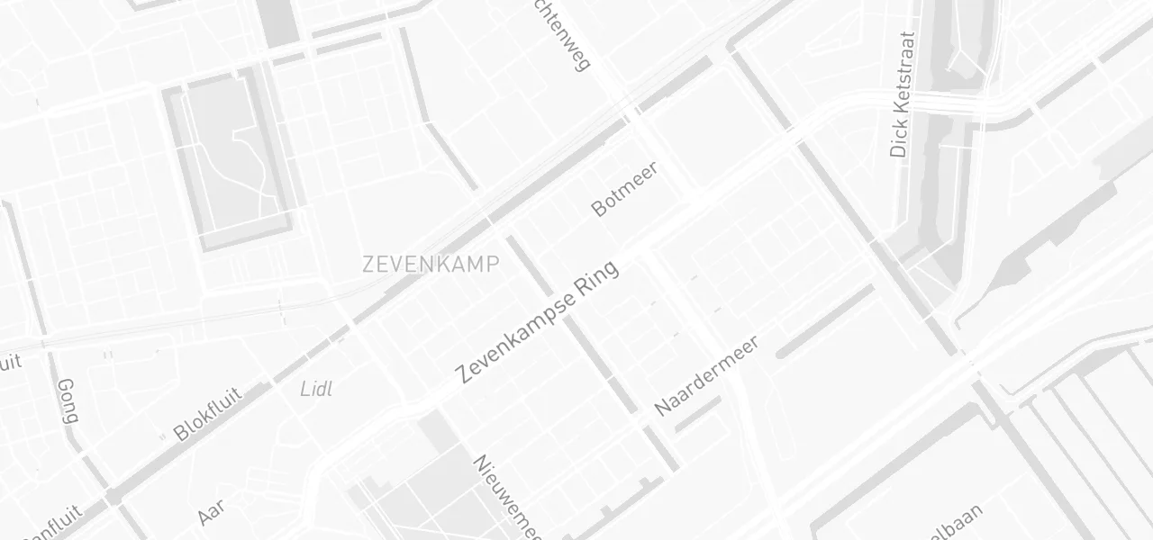 Kaart met de locatie van Rijschool omw (on my way) aan de Zevenkampse Ring 225, Rotterdam