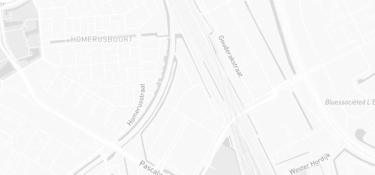 Kaart met de locatie van Rijschool Tolga aan de Ridderkerkstraat 7, Rotterdam