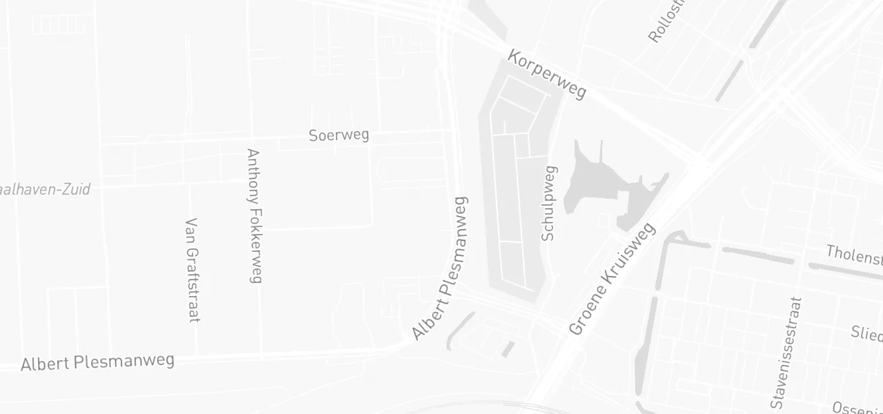 Kaart met de locatie van Wierks aan de Albert Plesmanweg 49, Rotterdam